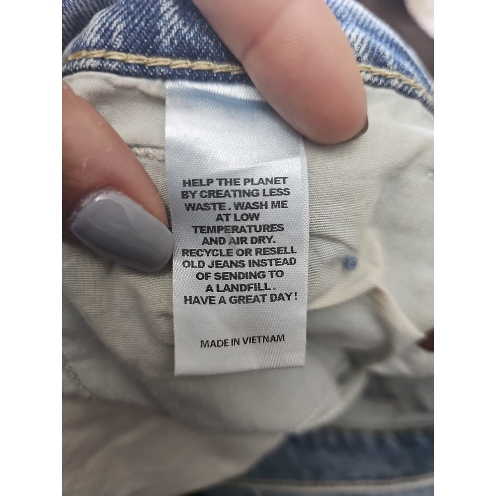 Pacsun Jordyn Low Rise Straight Denim Jeans Womens Size 28 Blue Distressed - Picture 7 of 12